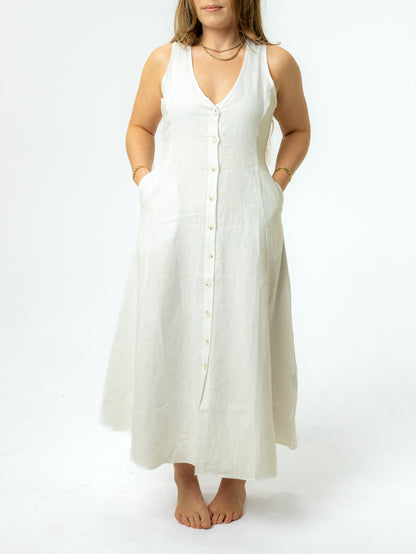 The Chelsea Linen Midi Dress
