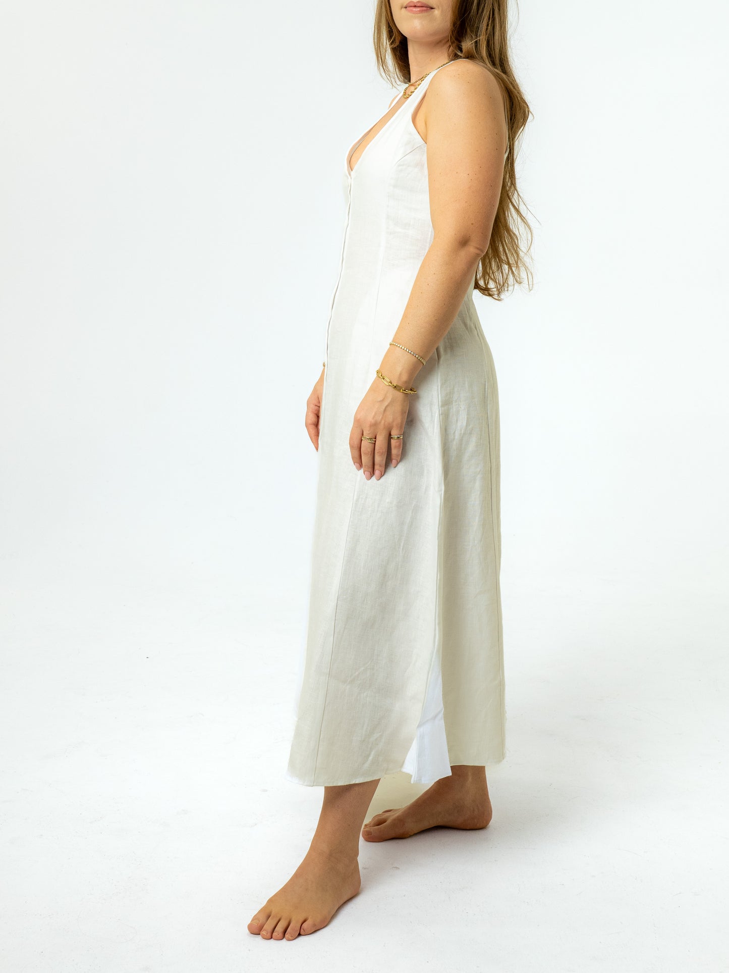 The Chelsea Linen Midi Dress