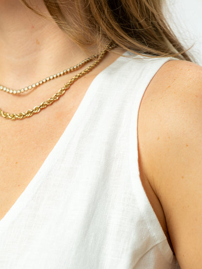 The Chelsea Linen Midi Dress