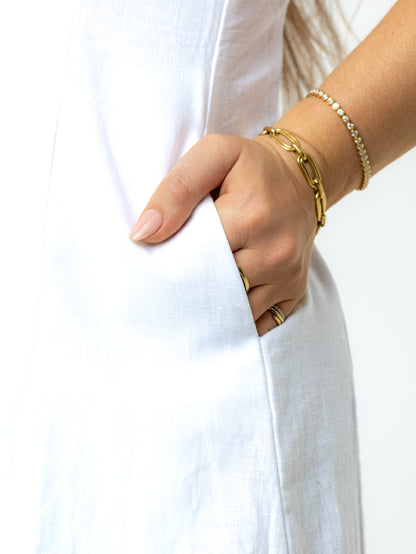 The Chelsea Linen Midi Dress