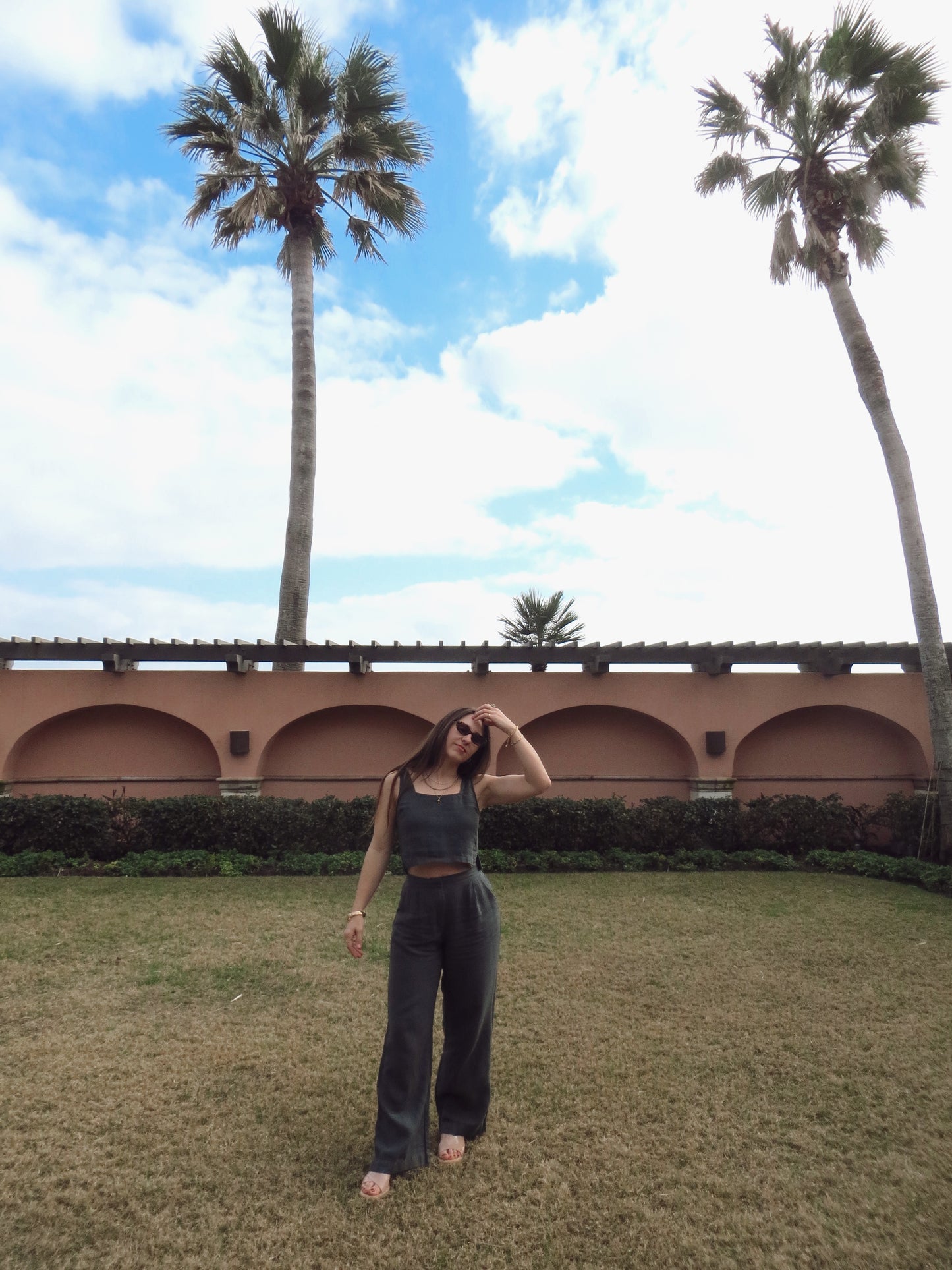 The Quinn Cropped Tank - Palm Green